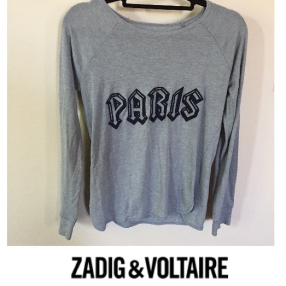 Zadig & Voltaire ‘Paris’ Long Sleeve Top